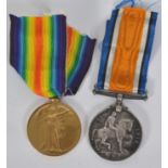 MEDAL GROUP; An original First World War Medal pair for a Private J.