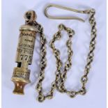 POLICE WHISTLE: An original Victorian / early 20th century Police ' Metropolitan ' uniform whistle,