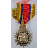 ORDER OF THE CROWN: Early 20th century issue Thai order. Order Of The Crown.