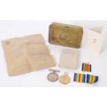 MEDAL GROUP: A First World War medal group and related items for a BZ 2032 AG Winter,