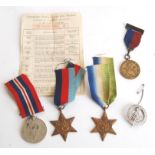 MEDALS: A collection of medals to include WWII Second World War Medal group to include, 39-45 Star,
