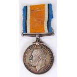 WAR MEDAL: A First World War WWI issued war medal to Sapper WR-321014 A.