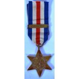 MEDAL: A rare Second World War WWII issue France & Germany star medal, with Atlantic bar,