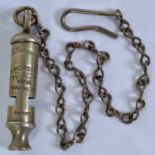 POLICE WHISTLE: An original Victorian / early 20th century Police ' Metropolitan ' uniform whistle,