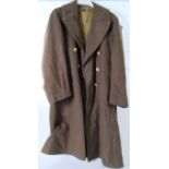 GREAT COAT: A Second World War WWII believed American issue uniform great coat having lined