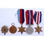 MEDAL GROUP: A group of First World War WWI Medals belonging to 201517 Driver W.