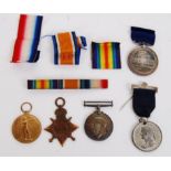 MEDAL GROUP: A First World War WWI 179 Pte E.