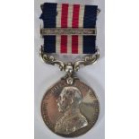 MILITARY MEDAL: A rare First World War WWI unnamed Military Medal and Bar.