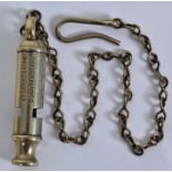 POLICE WHISTLE: An original Victorian / early 20th century Police ' Metropolitan ' uniform whistle,