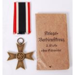 WAR MERIT CROSS: German issue kriegs berdienfi medaille ( War Merit Cross ). Second Class.