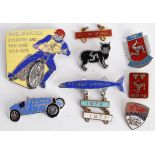 BADGES: A collection of enamel badges to include Speedway and Isle of Man related badges.