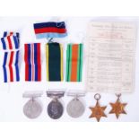 WWII MEDAL GROUP: A good Second World War medal group, recipient unknown,