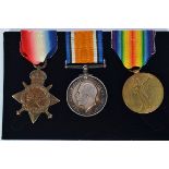 WWI MEDAL GROUP: A rare group of First World War WWI medals. Awarded to SE - 3163 Private F.
