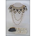 A collection of vintage jewellery and accessories to include a rare 1930's Art Deco Whiting & Davis