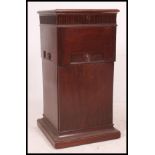 A Victorian mahogany butlers - servants pedestal washstand cabinet.