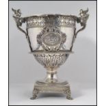 An early 19th century French ( Paris 1819-1838 ) raised silver caviar bowl.