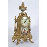 A French style mantel clock with movement by Franz Hermle, Germany,