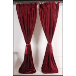 3 pairs of good quality velvet curtains dating to the 20th century.