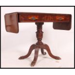 A Canadian mahogany inlaid Federal / Regency sofa table writing desk originally belonging to