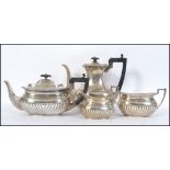 A silver hallmarked tea / coffee service to include teapot, coffee pot, sugar bowl and creamer.