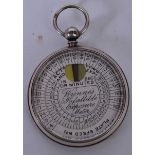 A 19th century silver cased Wynnes Infallible Exposure Meter.