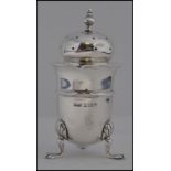 A silver hallmarked pepper pot, having Birmingham assay marks,