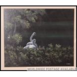 Allen, Lewis; 20th century. Two paintings of wildlife water scenes.