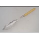 A George 3rd London 1799 fish knife by Abstainando King with bone handled fish knife having