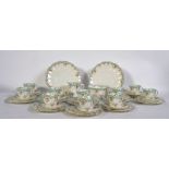 A good quality Edwardian bone china Tuscan tea service for ten, consisting of trio's, sugar bowl,