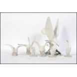 A collection of Lladro figurines,