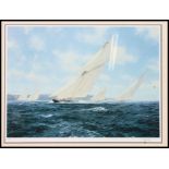 Boating interest - A Steven Dews framed and glazed limited edition picture titled ' Britannia