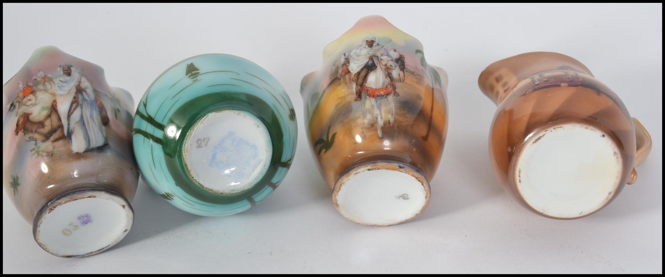 A collection of four small ceramic lustre jugs of Bavarian form, - Image 3 of 3