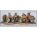 A collection of five Capodimonte figure