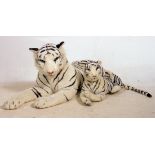 2 Large plush toy white tigers ,