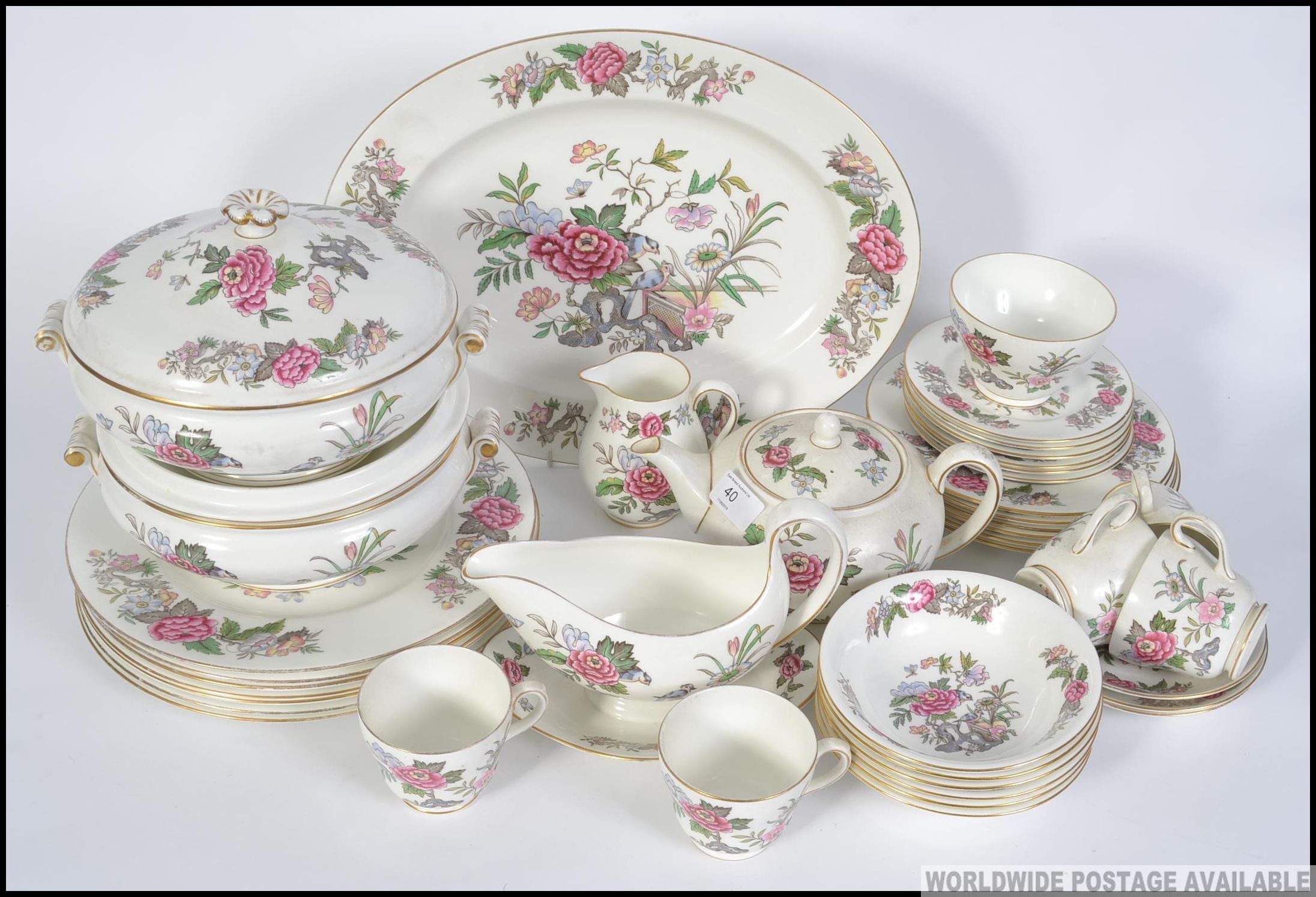 A Wedgwood Cathay pattern part dinner / tea service comprising cups, saucers, plates, tureens etc. - Image 2 of 3