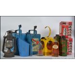 A good collection of vintage Automobilia to include Castrol oil bottles two Valor paraffin / oil