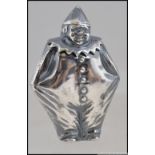 A silver plated vesta case in the form of a clown .