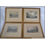 Four framed and glazed hand coloured Lithograph's titled Devon From Shakspeares Cliff, Windsor,