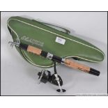 A fabulous 1970's Noris Shakespeare travel fishing rod complete in the original vinyl carry case,
