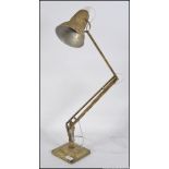 A 1940's pre-war Herbert Terry 2 step square base anglepoise lamp with original scumble glaze