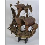 A stunning model of the Spanish 17th century galleon The San Roque which was sank in 1641.