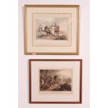 DUBBURY, J; A pair of 19th century hand coloured engraving. Framed and glazed.