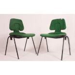 2 retro 1980's upholstered chairs, one in the manner of Magis,