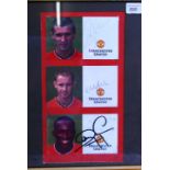 MANCHESTER UNITED: A collection of Manchester United football player autographs - each signed to a