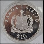 A silver 10 dollar proof coin - Samoa I Sisifo.