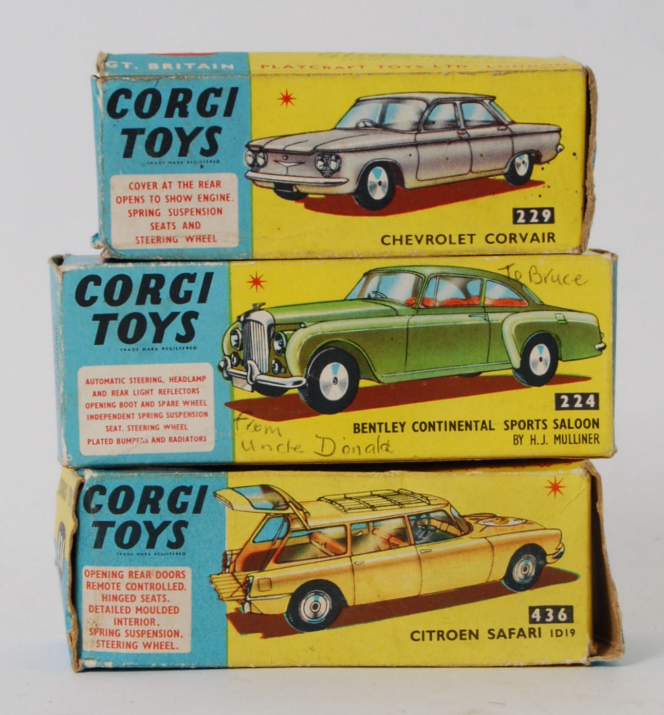 CORGI: A collection of 3x Corgi EMPTY bo