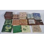 A good collection of Victorian and other tiles of various patterns and depicting various scenes