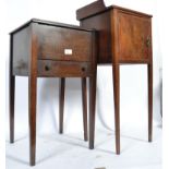 Two Victorian bedside cabinets / pot cupboards