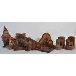 A good group of novelty bookends to 1930s elephant and carved dog examples along with a novelty