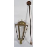 A Victorian street lamp style brass lantern